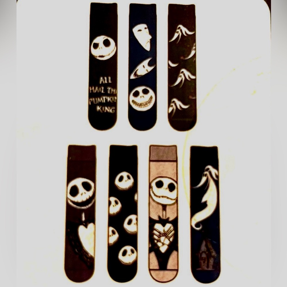 Disney Nightmare Before Christmas Cozy Socks Gift Set 7 Pairs Socks Set New